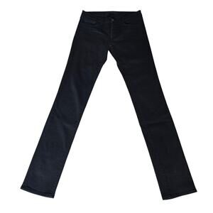 J Brand Black Skinny Jeans Sz 29 Mid Rise Slim Stretch USA Made Premium Denim